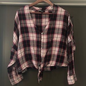 🌺 Express Women’s Shirt Plaid Size SP Long